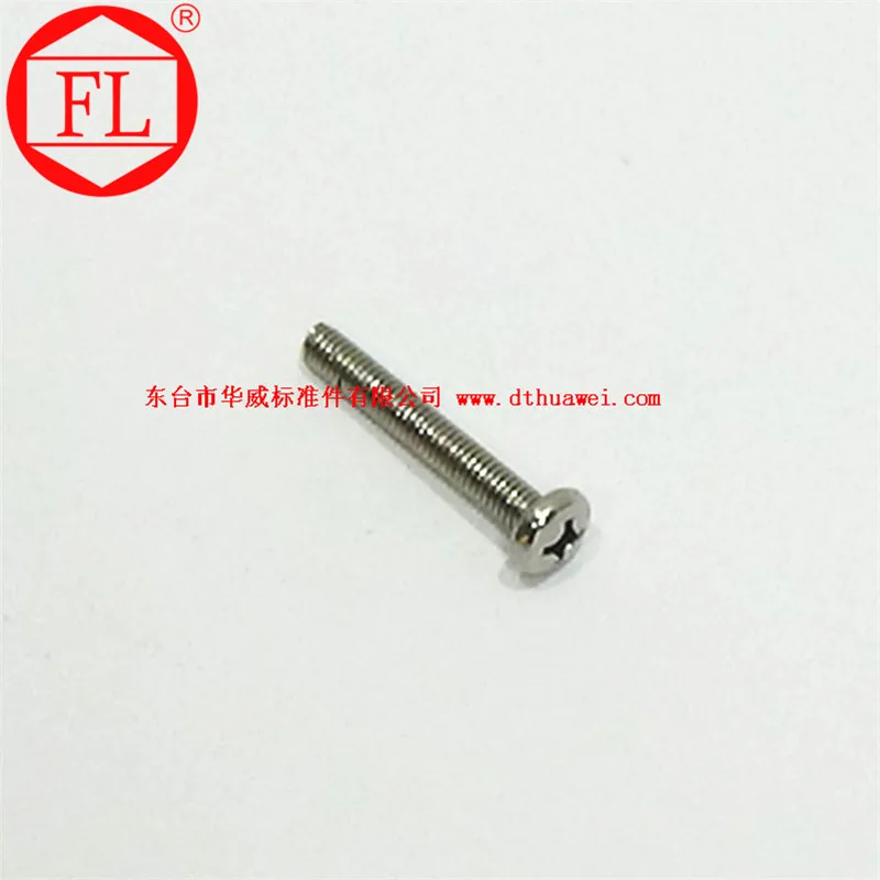 Inox stainless steel counter sunk cross recessed head screws