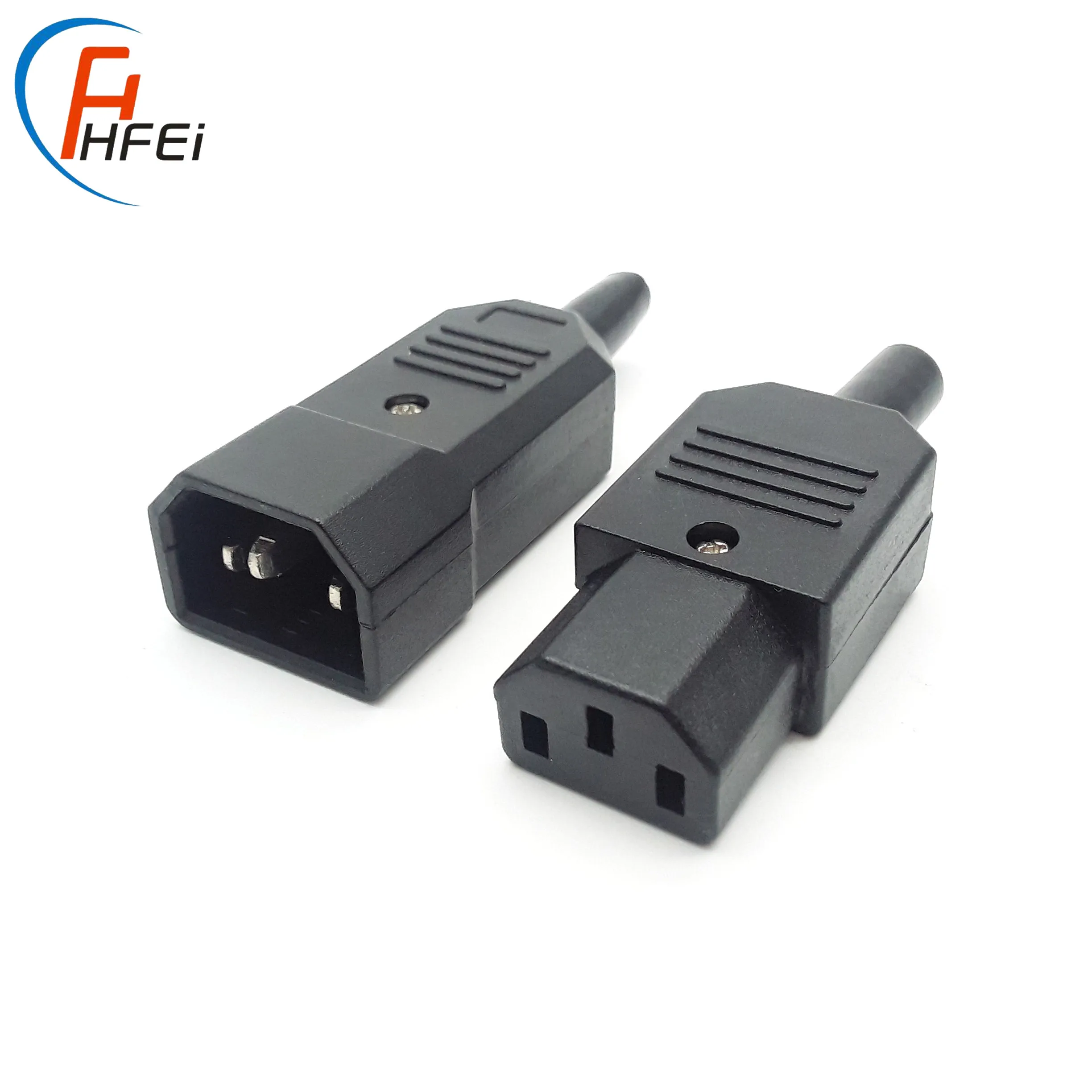 iec 320 New 10A 250V Black IEC C13 C14 female male Plug Power Connector 3 pin AC Socket c13 male connector