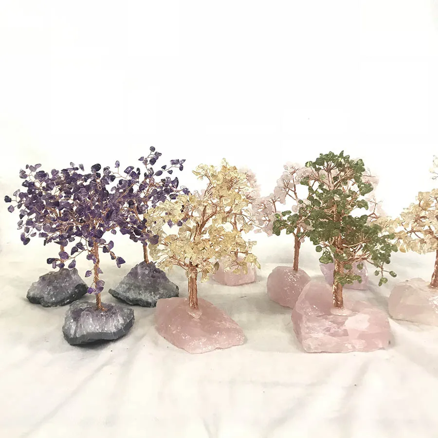  Натуральное Лимонное дерево Nice Life Tree розовое кварцевое на удачу с грубым драгоценным камнем основа замечательное украшение для дома