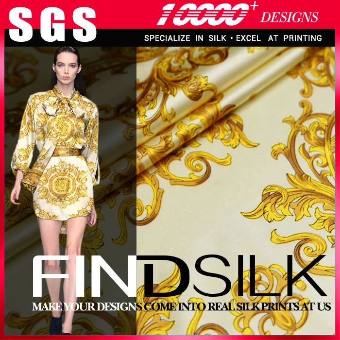 
SGS approved hellosilk brand luxury silk dupion fabric 