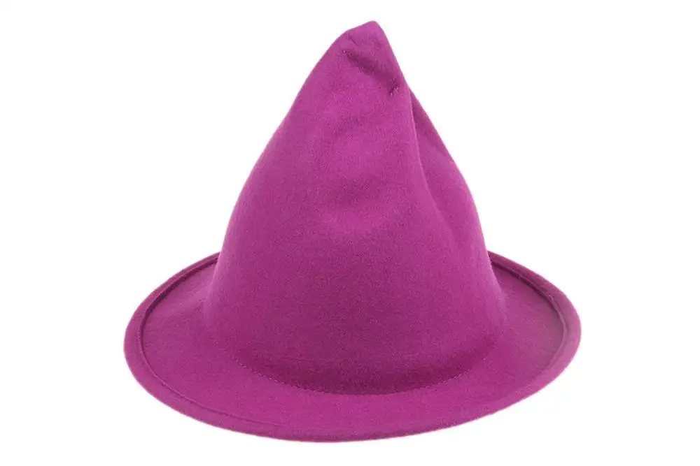 Женская шерстяная фетровая остроконечная шляпа карамельного цвета