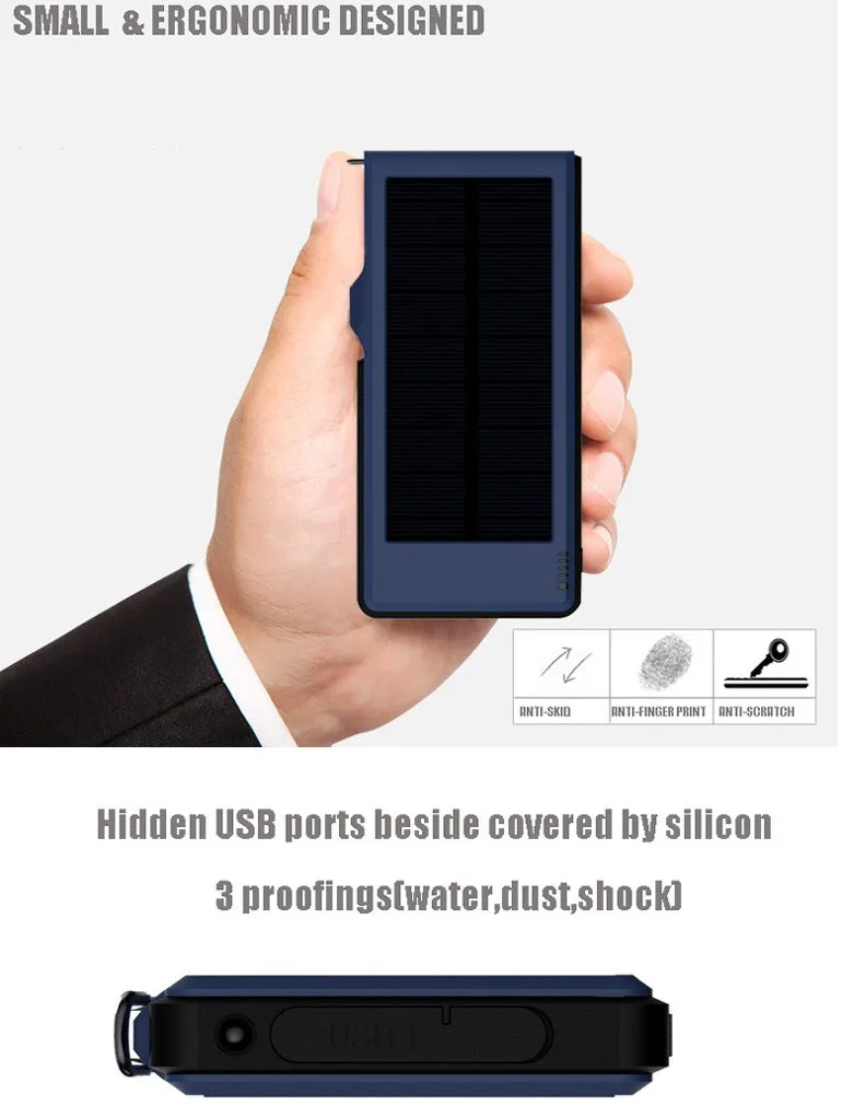 ES930QC chargeur de solaire personalised usb powerbank portable anti-shock power bank 10000mah power add OEM&ODM