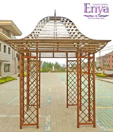 High Quality Backyard Outdoor Extra Large Versailles Round Dome Top Metal Wrought Iron Garden Gazebo