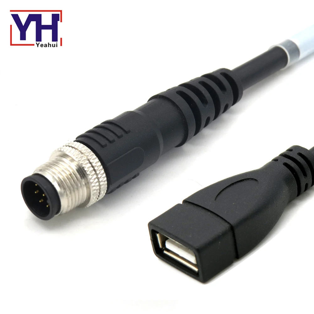 Золотой поставщик Кабель литья Usb M12 кабель круговой разъем с различными видами