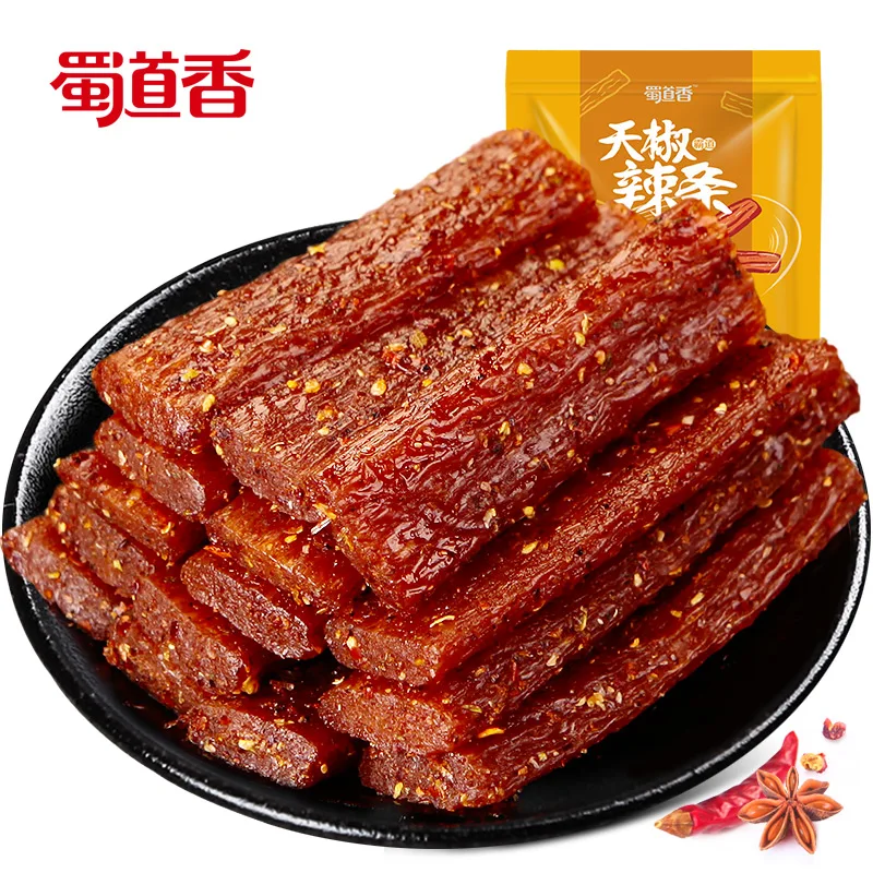 ShuDaoXiang Spicy Strip 298g Per Bag 80 Bags Per Carton Chilli Snack Spicy Gluten Sticks Latiao