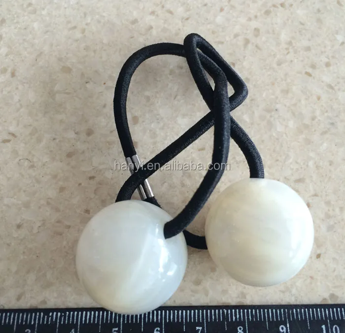 
The ball ponytail holder high-end hair elastic cellulose acetate accessories 