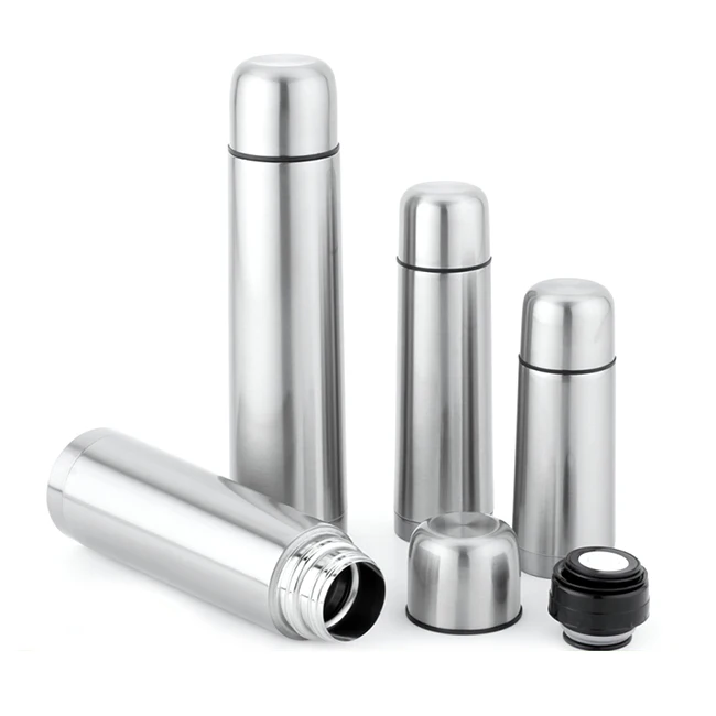 stainless steel vacuum bullet thermos flask with 350 ml 500 ml 750 ml  and 1000 ml  water bottle