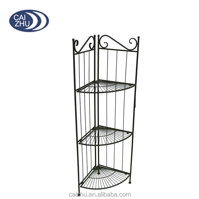 
3-Tier Metal Wire Corner Storage Shelf Rack Organizer 