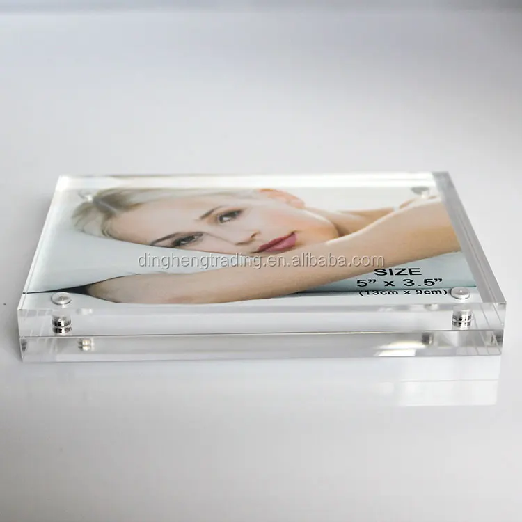 Universe wholesale plexiglass  magnet clear acrylic acrylic block picture photo frame