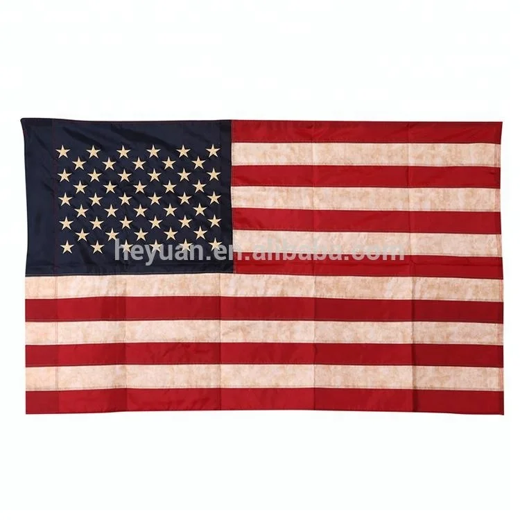 Hot Sale Factory Custom Made Embroidery Flying American Flags