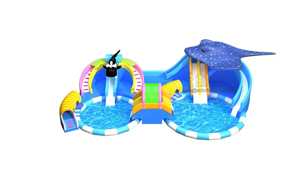 NEW inflatable Manta water park mobile aqua park equipment cheap inflatable water park