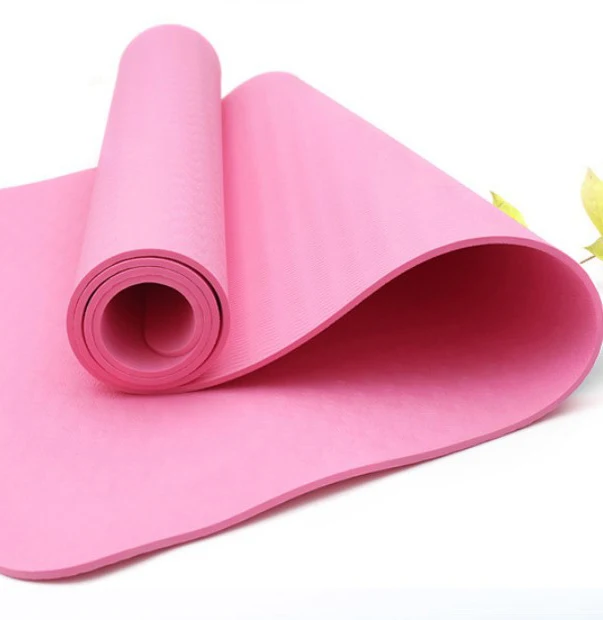 TPE yoga mat wholesale 8mm thick TPE yoga mat and non slip yoga mat