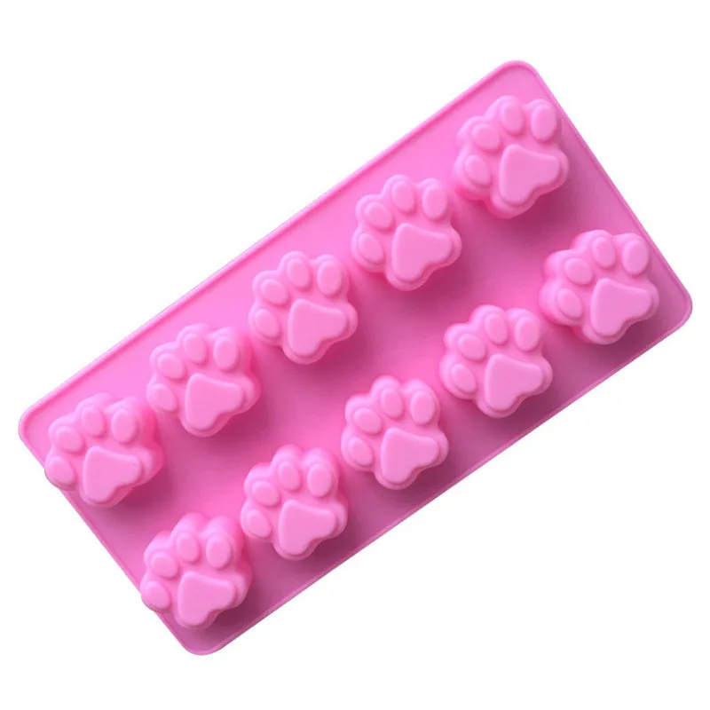 125 silicone cake 3d soap mold 10 cavity cat feet shape pudding mold cheese silicone mold cake decorating candle resin bpa free