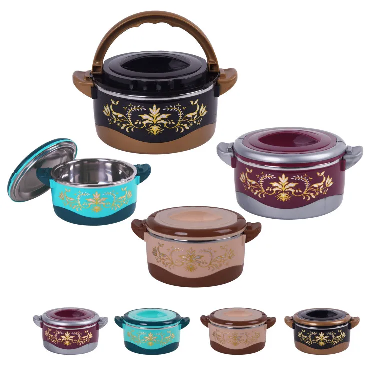 
Hot selling food warmer casserole set stainless steel inner +pp outer food warmer set popular model 
