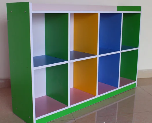 
Kids Wooden Toy Storage Cabinet Wood Kindergarten School Furniture 