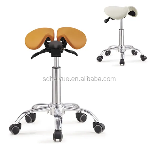Modern hair salon styling chair swivel adjustable  barber chair ergonomic split saddle seat