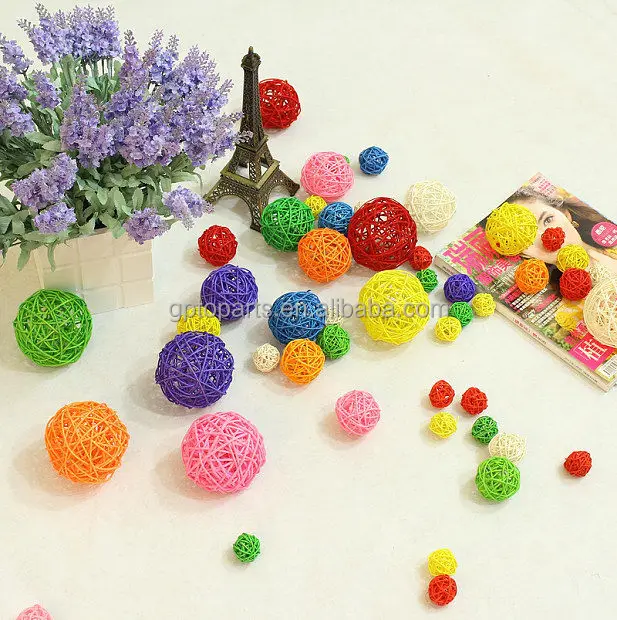 Hot sale Chinese handmade real rattan ball,wicker ball wooden craft ,christmas decoration