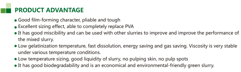 Beibo TA-70 Standard Specification Modified Tapioca Starch Price for Textile Sizing