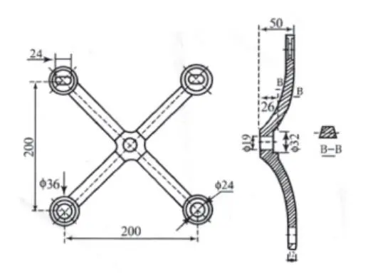 EV200-1 Stainless steel Spider Fitting for Point-fixed Glass Wall System