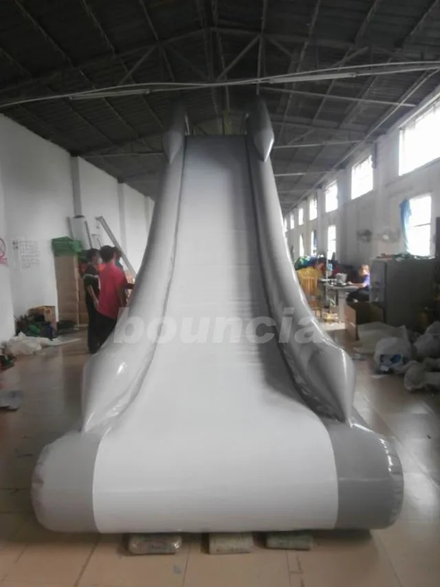 Giant Inflatable Water Slide 1 Piece Grey Sports Park Water Slide for Yacht ,yacht Slide 0.9mm PVC Tarpaulin Bouncia CN;GUA WS24
