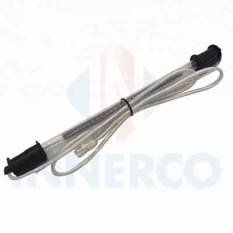 Refrigerator glass tube defrost heater