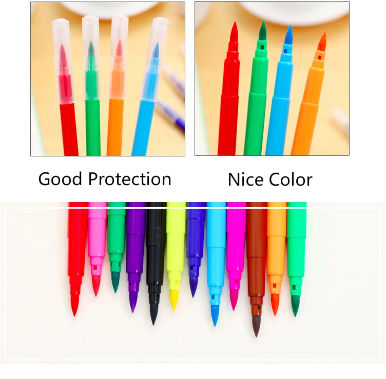 Хит продаж; Каблук 12/18/24/36 цвета кисточек для рисования количество Ручка Комплект наконечник художественный маркер для рисования картина написанная акварелью мягкая гибкая ручка канцелярская бумага для детей