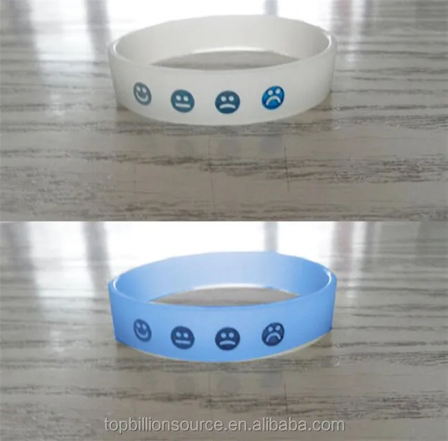 Custom sun color sensitive uv reflective silicone bracelet