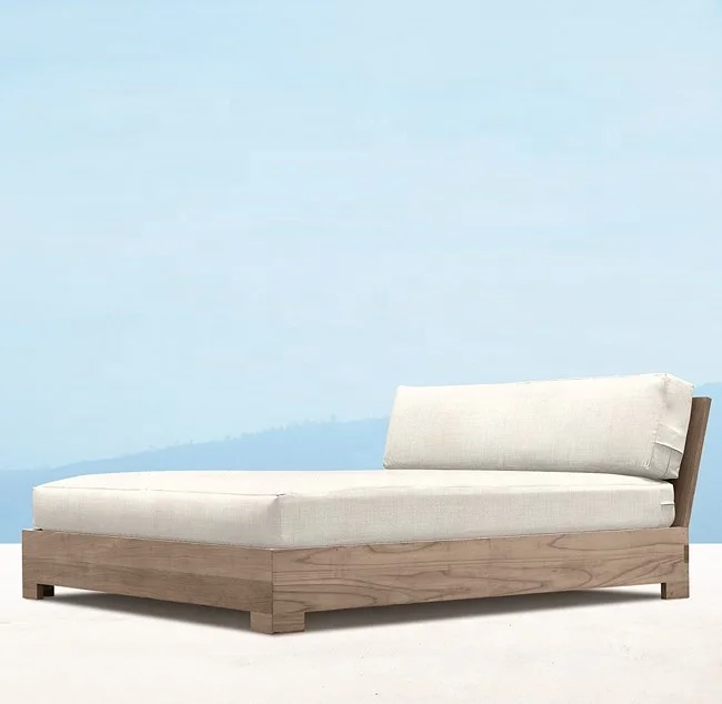 Luxury teak garden furniture outdoor daybed couch sofa teak bali daybed
