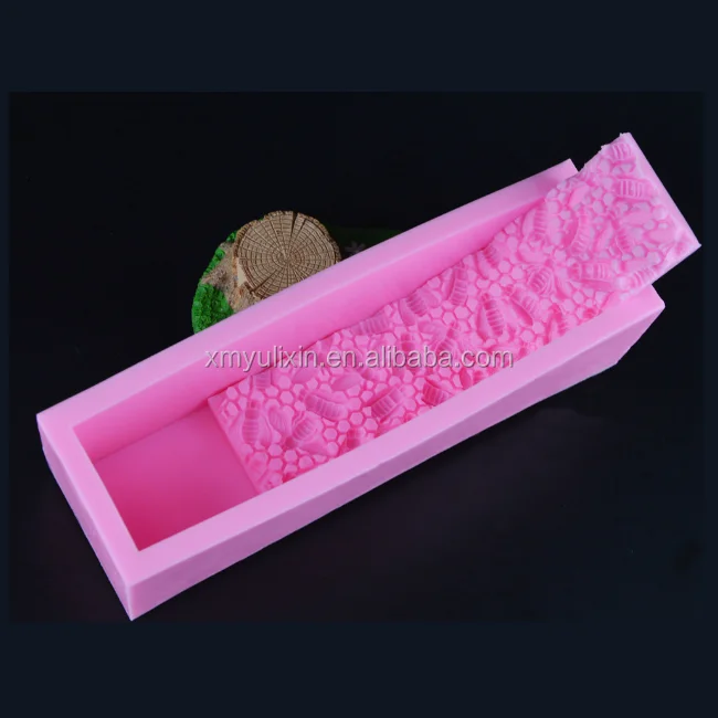 25.5*6*6.5 High quality Extra Thick replaceable 3d flower silicone soap mold loaf with different pattern mats for sale
