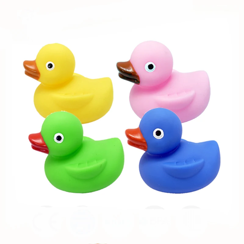 Custom Sale China Squeaky Bath Toy Rubber Duck Water Beach Small Toys Set for Toddler Children