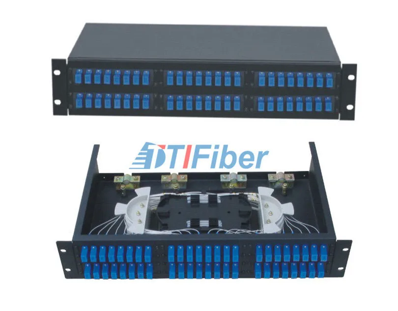 FTTH 12-24 core SC/FC/ST/LC ODF Rack Mount Splicing Termination Box Fiber Optic Patch Panel