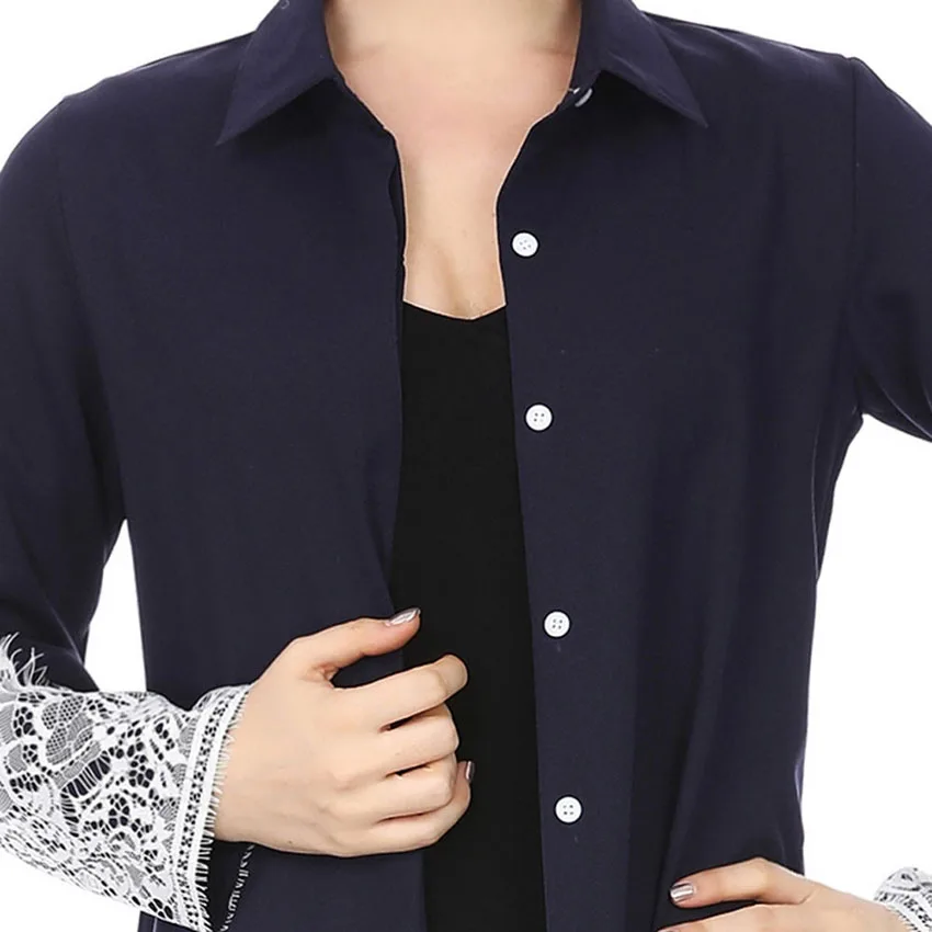 
Abaya Muslim Maxi Kaftan Kimono Kaftan dubai Islamic clothing abayas for women Muslim Women Lace Trimmed Front 