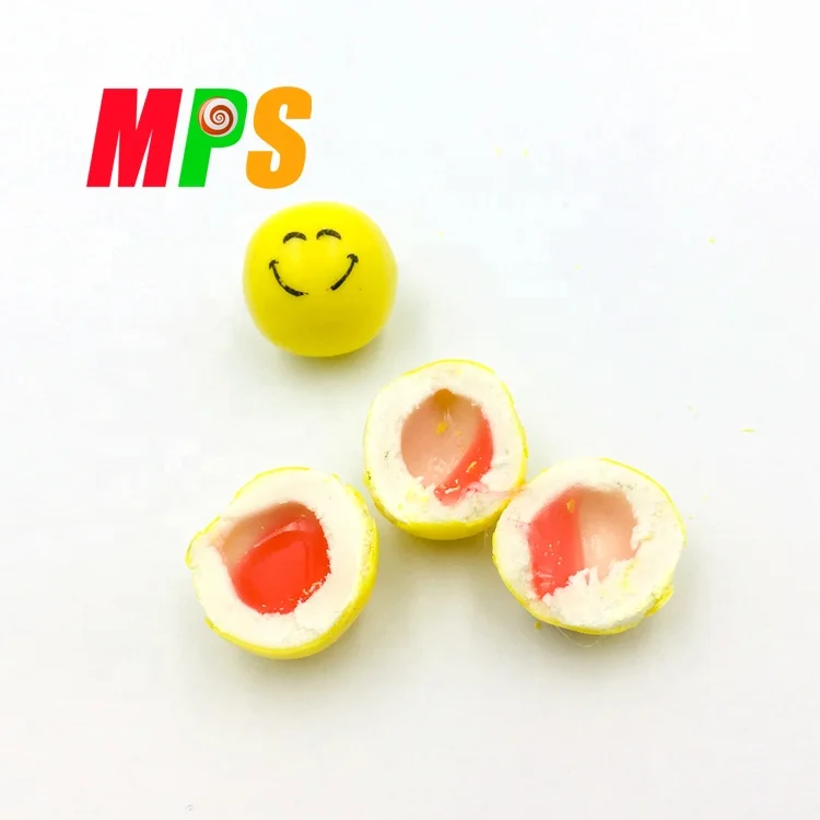 Super Competitive Prices Jam Filled Emoticon Cute Face Printed Bubble Gum