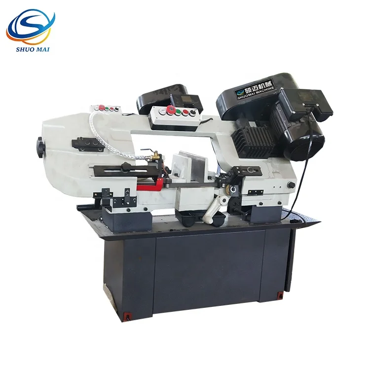 
Small mini type multifunction metal steel pipe angle cutting band saw machine BS-712N 