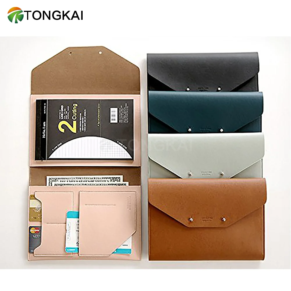 file folder faux leather manager document bag padfolio for women