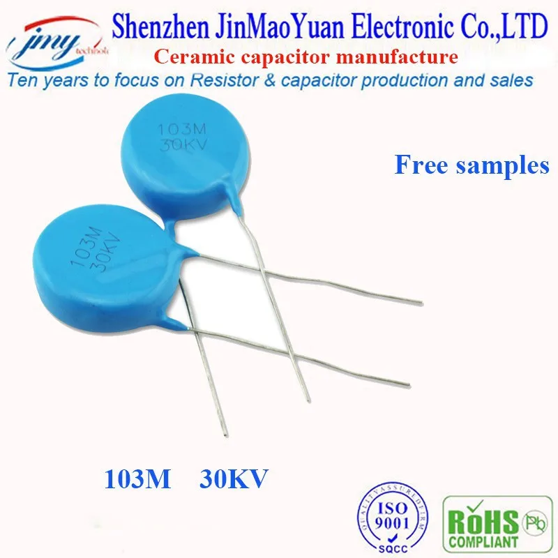 Керамические дисковые синий конденсаторы 6KV 10000pf / керамический конденсатор 103