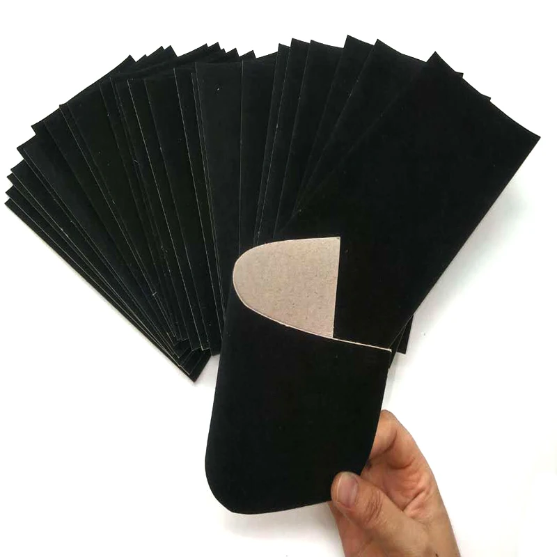 Grey back board black flock velvet paper cardboard sheets