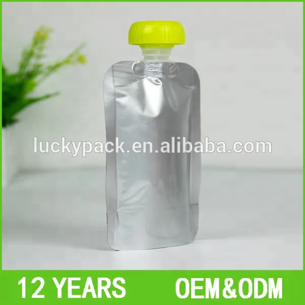 No leak Stand Up Waterproof Food Grade Reusable Spout Pouch