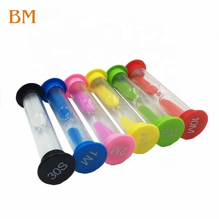 Plastic Colored 30sec/1/2/3/5/10 Minutes Hourglass Sand Timer for Kids Games Classroom Kitchen Home Toothbrush Sand Glass Timer
