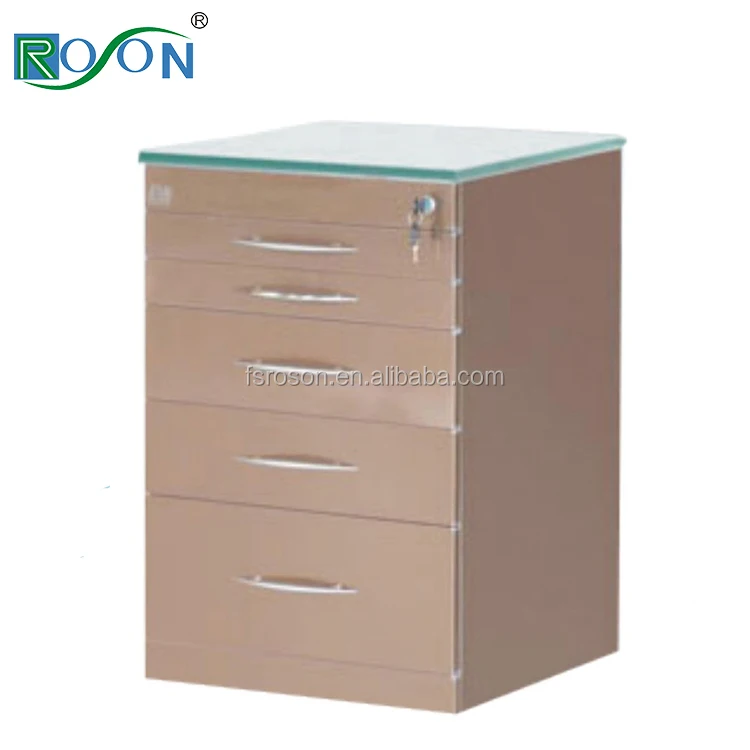 dentist cabinet put dental equipment with 5 drawers