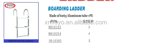 
2017 hot selling marine aluminum folding wide step ladder for boats 