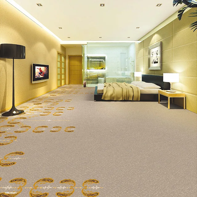 Carpet Factory Nylon Printed Floral Pattern Carpet Fireproof Banquet Room Hotel Custom Woven Printed Nordic Carpet