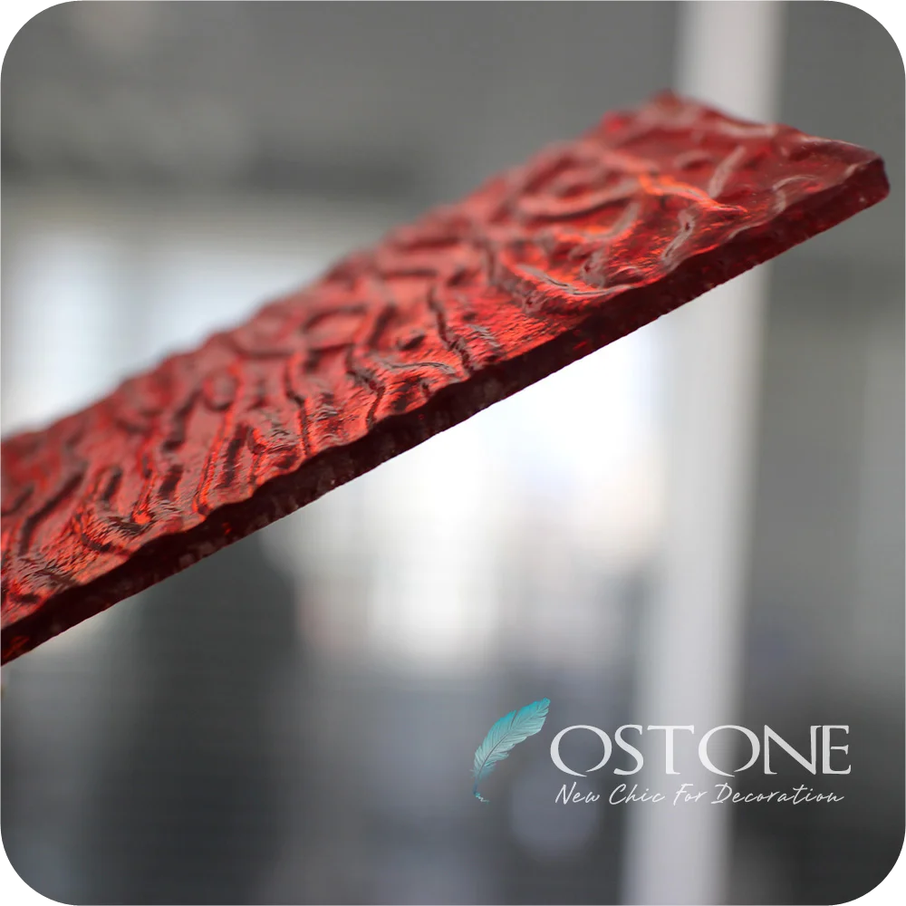 Cheap Sale Wholesale Church Cathedral Red Glass Tile Kitchen Backsplash