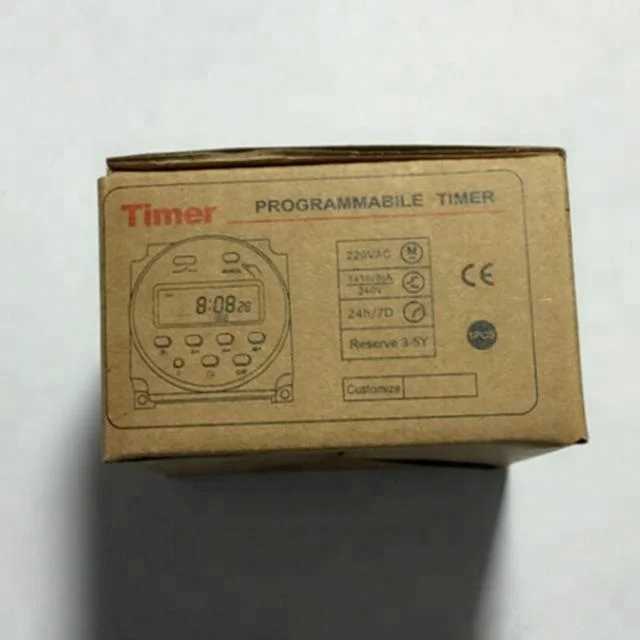 CN102A 220V LCD digital power programmable 1 day cycle timer countdown seconds timer relay switch