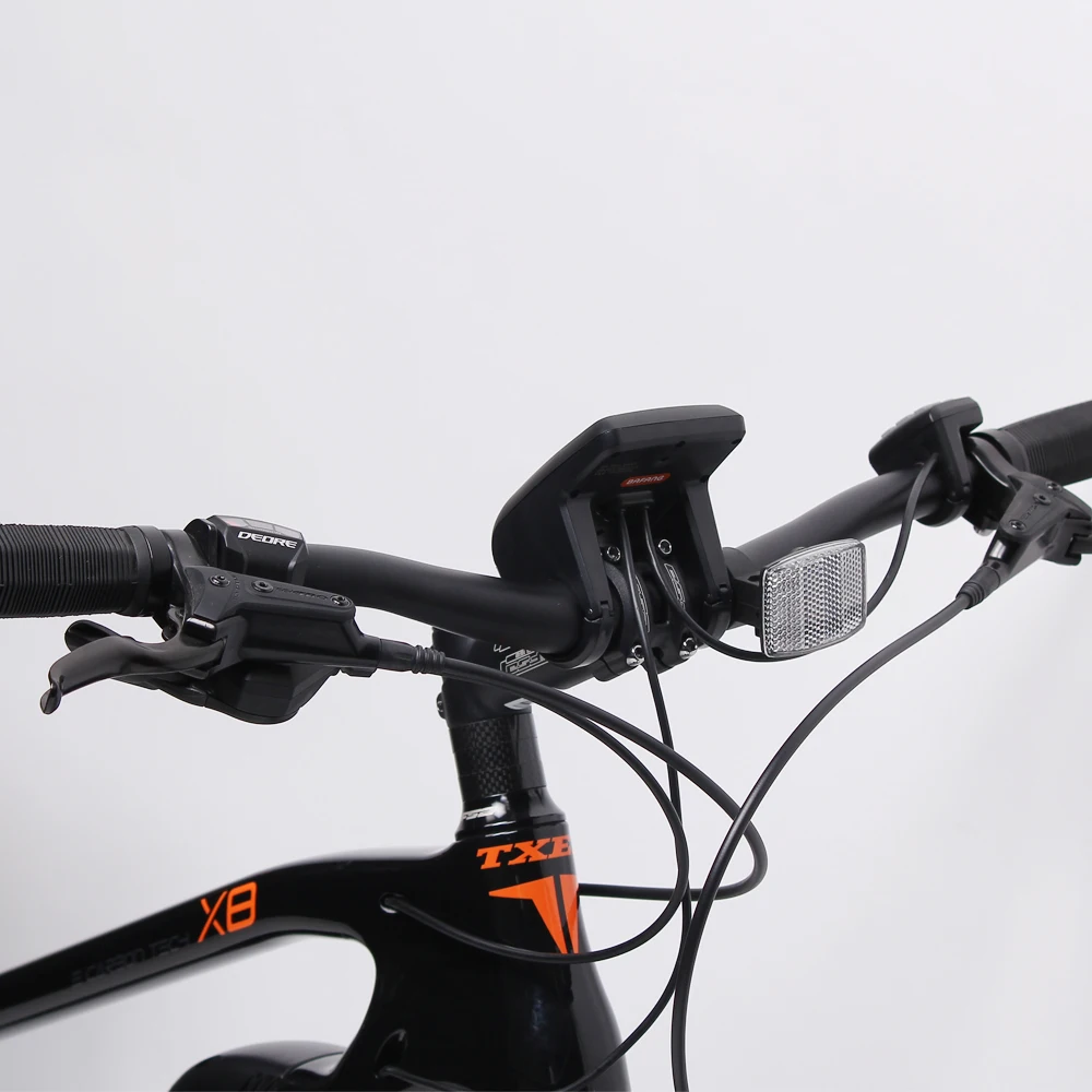 TXED Carbon Fiber Sport Bike Mountain Bike Full Suspension Center Motor Electric Bike