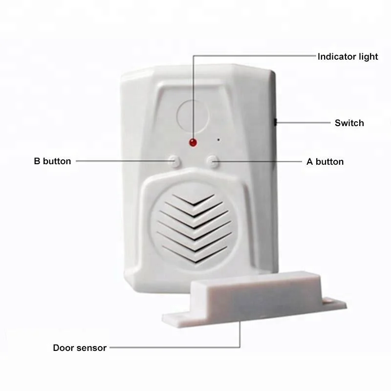Battery Operated Loud Voice Warehouse Talking Door Bell Anti theft Magnetic Door Sensor Safety Alarm