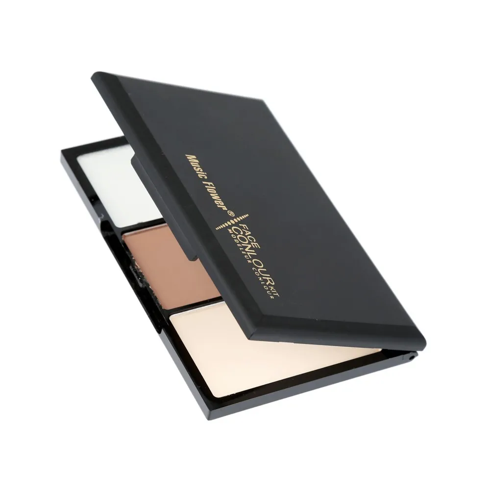 MUSIC FLOWER Makeup Cosmetics Face Contour Kit Highlighter Palette Pressed Powder