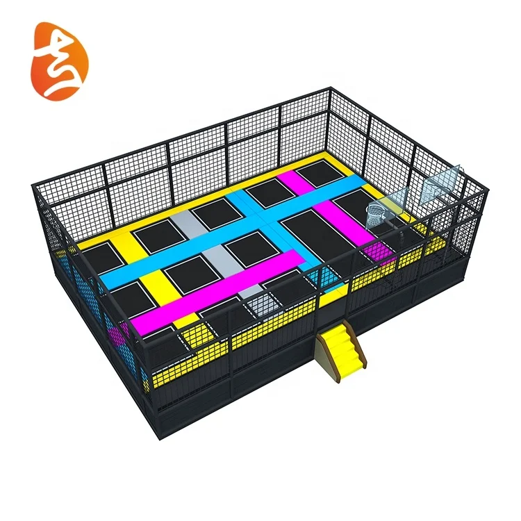 Customized jumpsport fitness trampoline park indoor rectangular rectangular trampoline