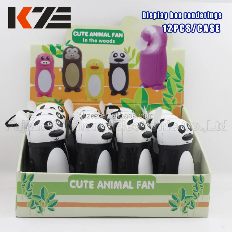 Оптовая продажа мини портативный Настольный вентилятор пластиковый панды для