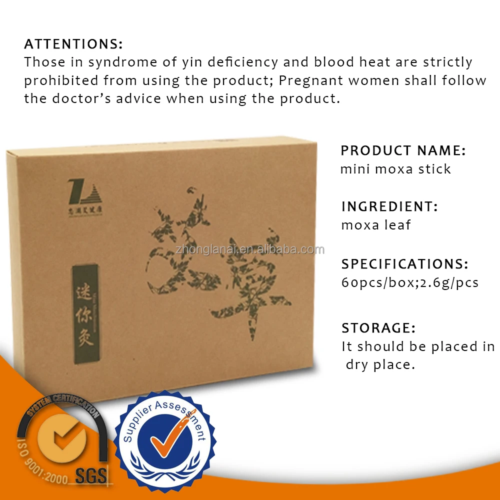 
Chinese mugwort natural mini Moxa Self-stick Paste Moxibustion Tube Acupuncture Points Massage 